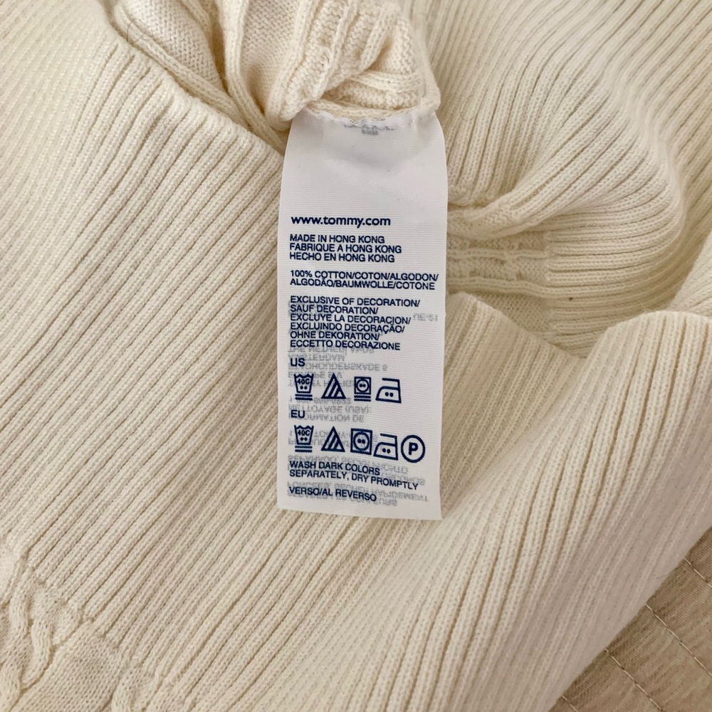Like new TOMMY HILFIGER cream turtleneck - Picture 7 of 7